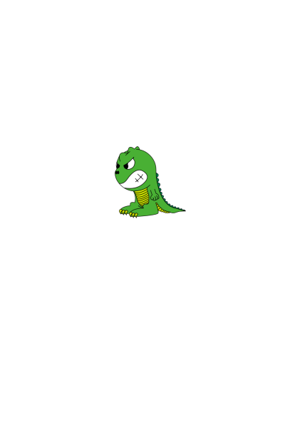 Angry little dinosaurus