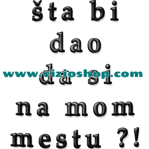 Šta bi dao da si na mom mestu  ?!