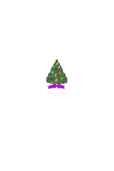 Christmas tree and pink bow