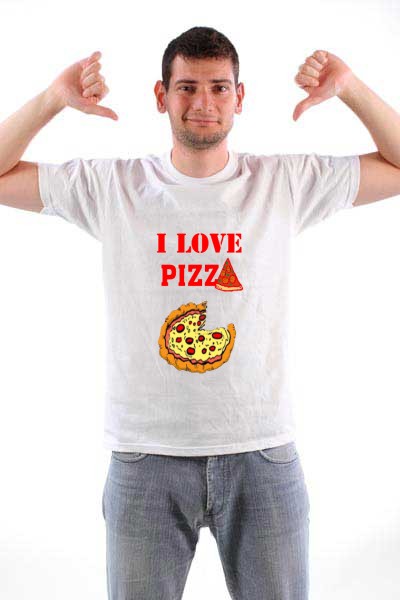 Majica I love pizza.