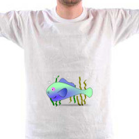 Riba u vodi majica
