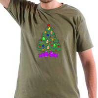 Christmas tree and pink bow majica