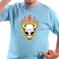 Flame skull majica