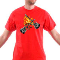 Guitars and flames majica