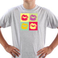 Kiss Lips popart majica