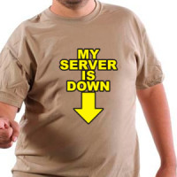 My server is down - Moj ... je dole majica