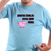 Jebes zemlju koja grip nema majica