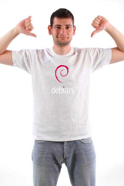 Debian (black) / Crna majica za korisnike i fanove Debian GNU/Linux distribucije