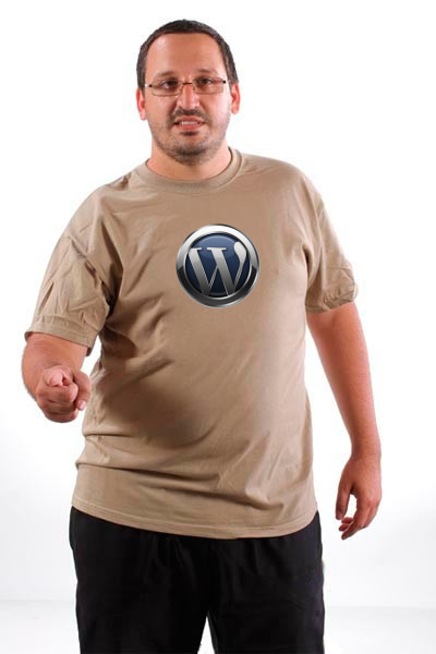 Wordpress steel / Wordpress logo, izrađen od metala.