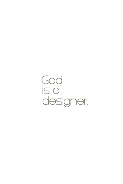 Bog je dizajner.