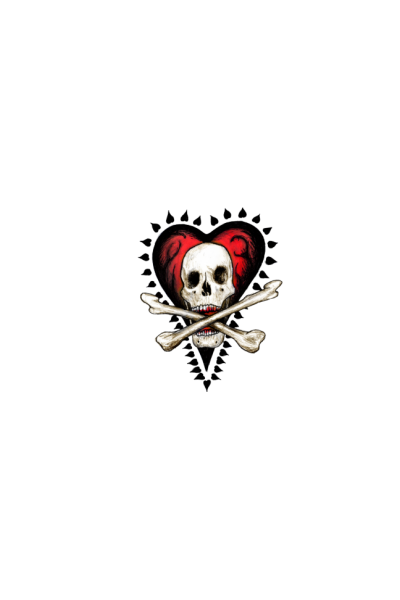 Heart and skull