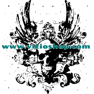 Skull with wings