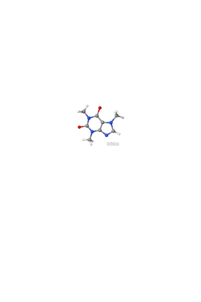 Caffeine molecul