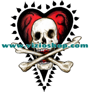 Heart and skull