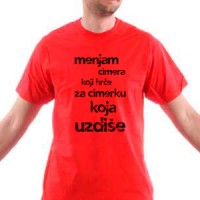 Majica Menjam cimera koji hrče za cimerku koja uzdiše