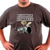 Majica Silver drums & cymbals