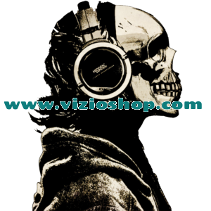 Skull and headphones