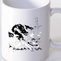 Šolja Dragon fire tattoo