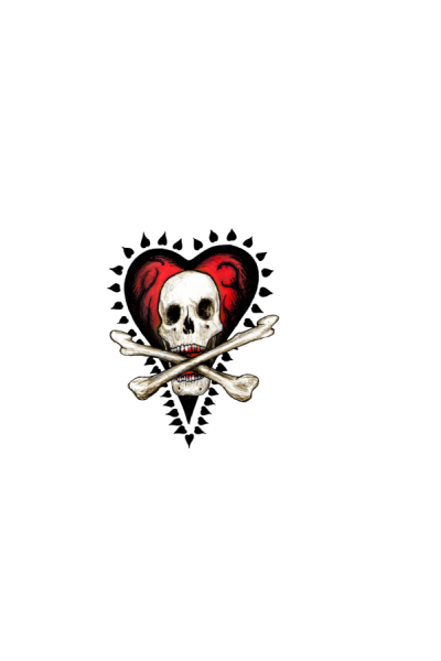 Heart and skull