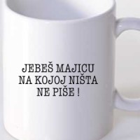 Šolja Jebeš majicu na kojoj ništa ne piše