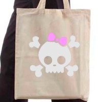 Shopping bag Girl Skull