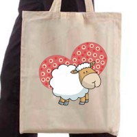 Shopping bag Sheep And Heart