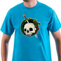 T-shirt Dragon and skul