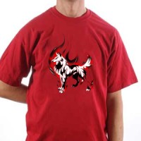 T-shirt Fire Wolf