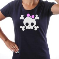 T-shirt Girl Skull