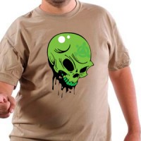 T-shirt Green Skull 01