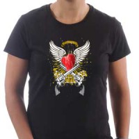 T-shirt Heart And Guns