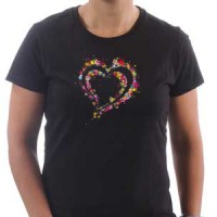 T-shirt Heart of flowers