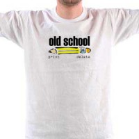 T-shirt Old School Print